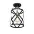 Z-Lite Malcalester 8" Wide Semi-Flush Ceiling Fixture Matte Black / Olde Brass